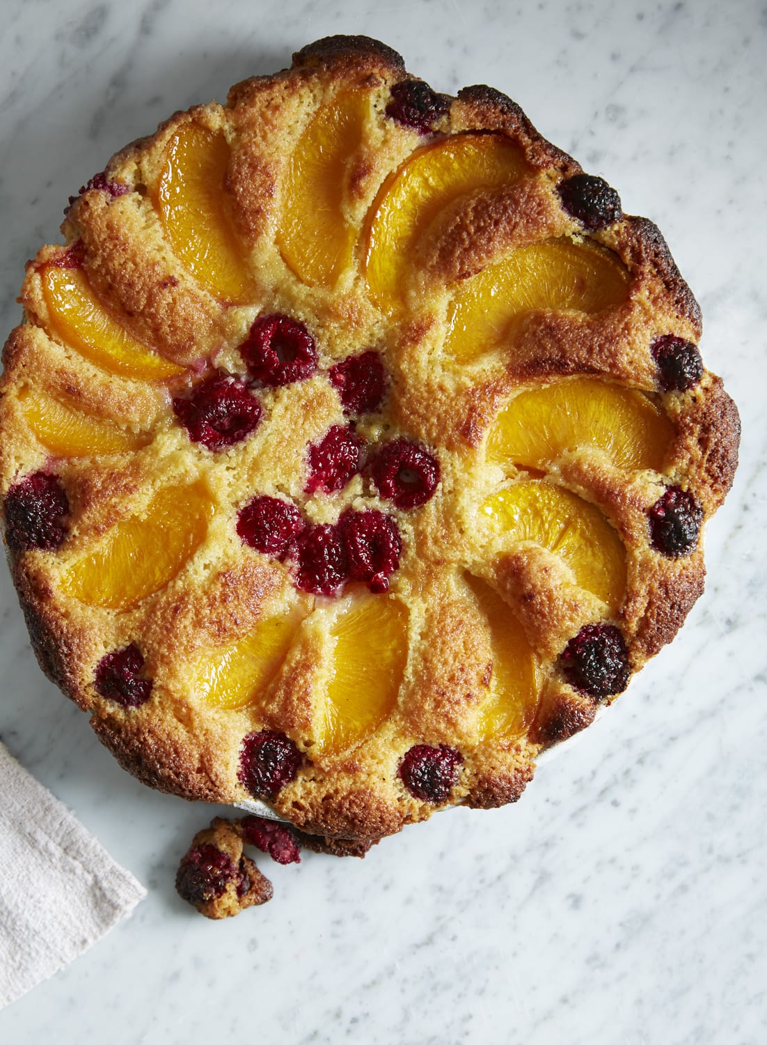 Peach and Raspberry 'Panic' Pudding