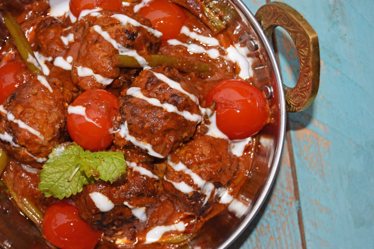 Minted Lamb Meatball Curry