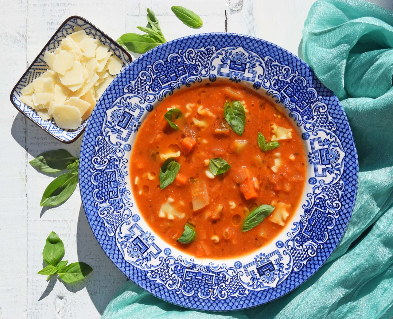 Roasted Tomato Minestrone Soup