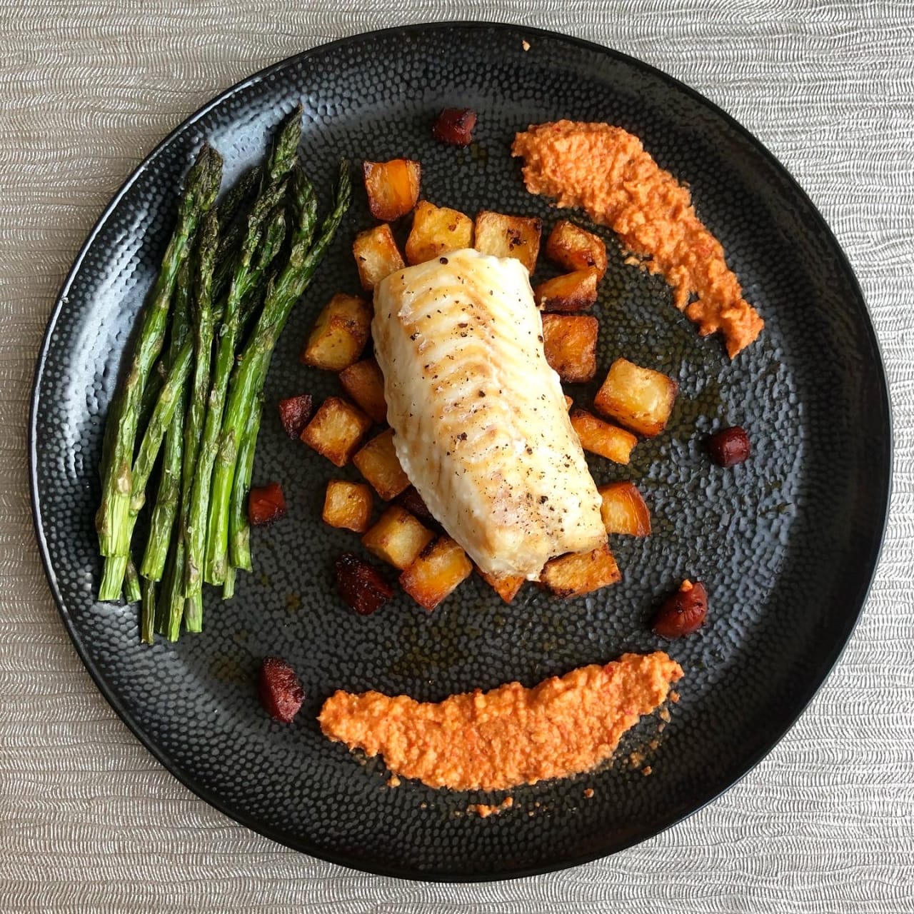 Baked cod & chorizo parmentier potatoes