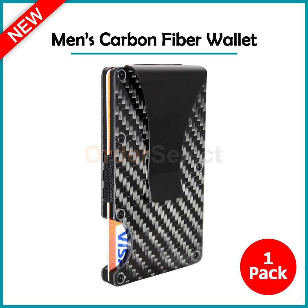 Carbon Fiber RFID Blocking Metal Wallet