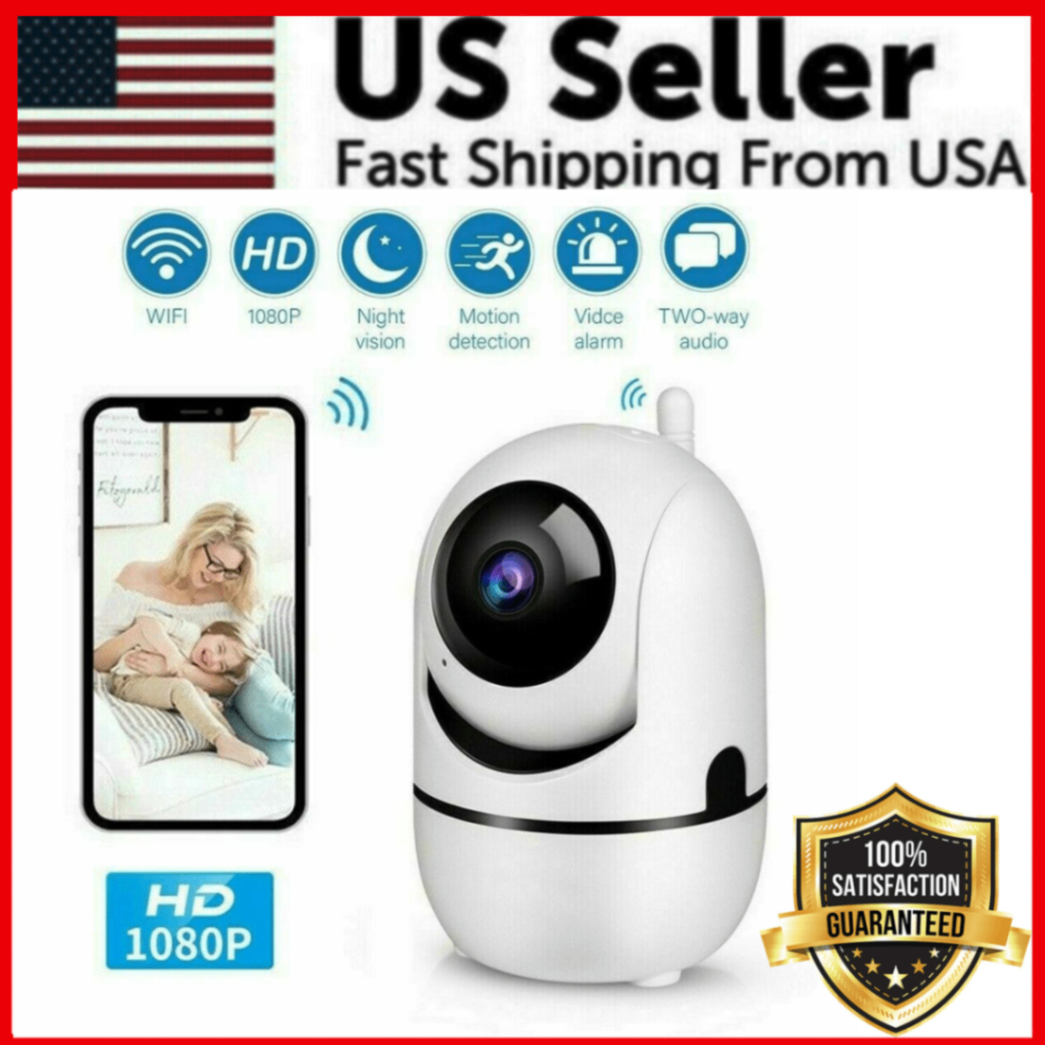 1080P WiFi Smart Home Security Camera with Night Vision & Mobile Monitoring