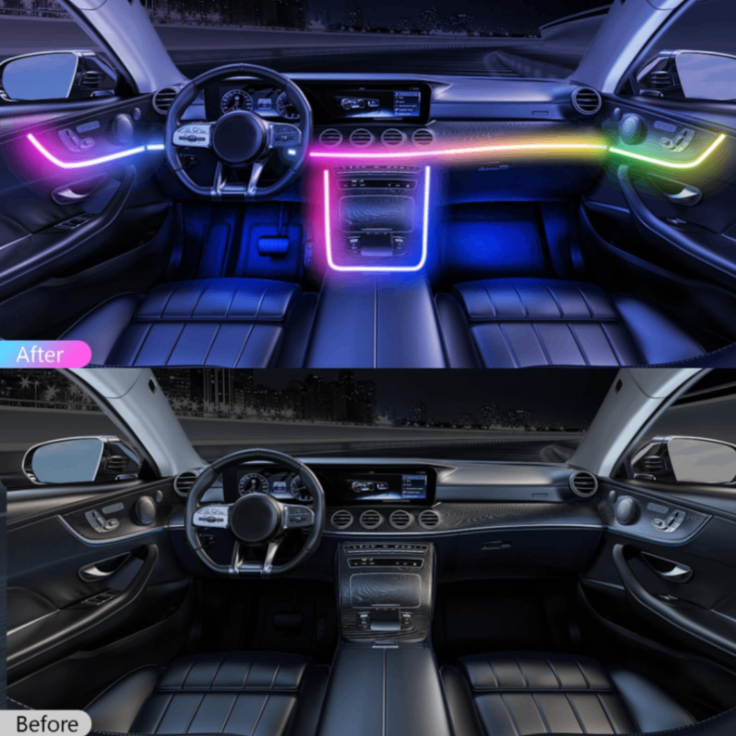 RGB Ambient Interior Car Lighting Kit – Smart APP Controlled Acrylic LED Lights