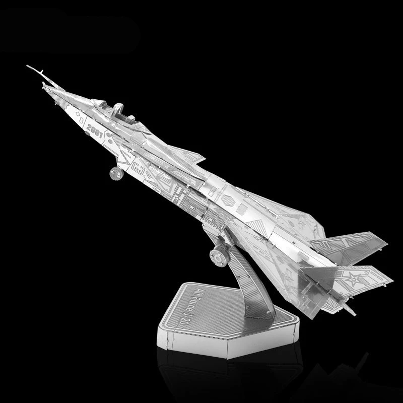 Premium 3D Metal Fighter Jet Puzzle Kit