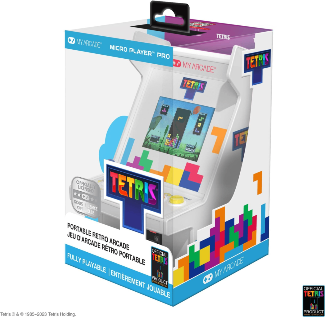 Tetris Micro Player Pro Mini Arcade Machine – Retro Handheld Gaming Console