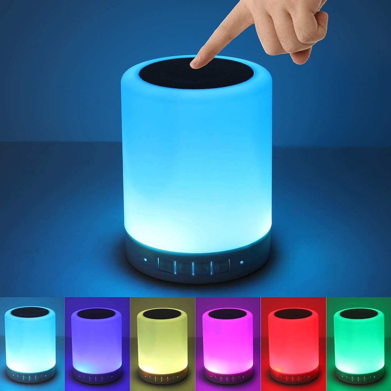 Night Light Bluetooth Speaker – Touch Control RGB Bedside Speaker
