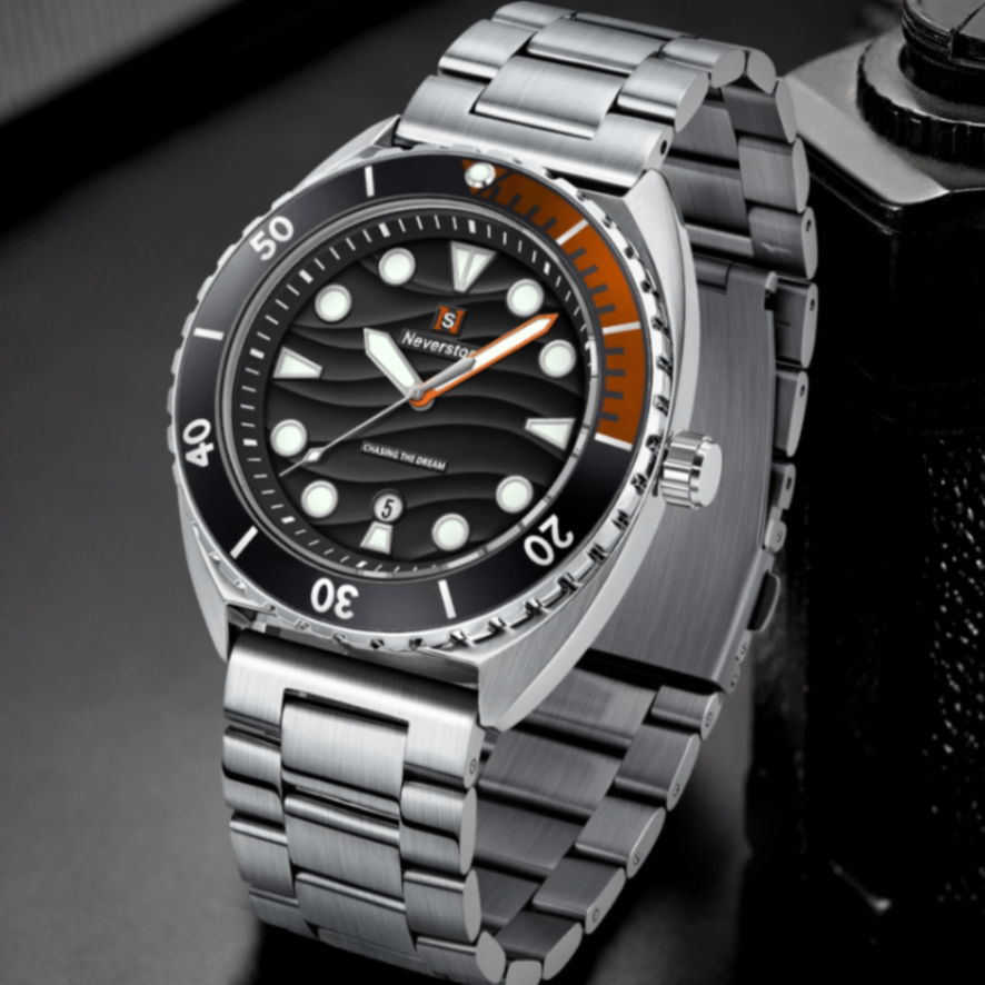 Premium Menβs Stainless Steel Quartz Watch