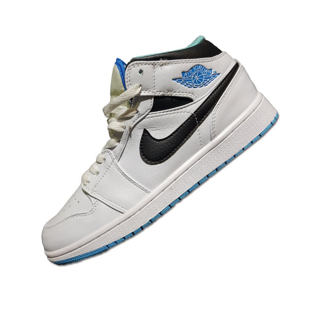 air jordan 1 mid laser blue review