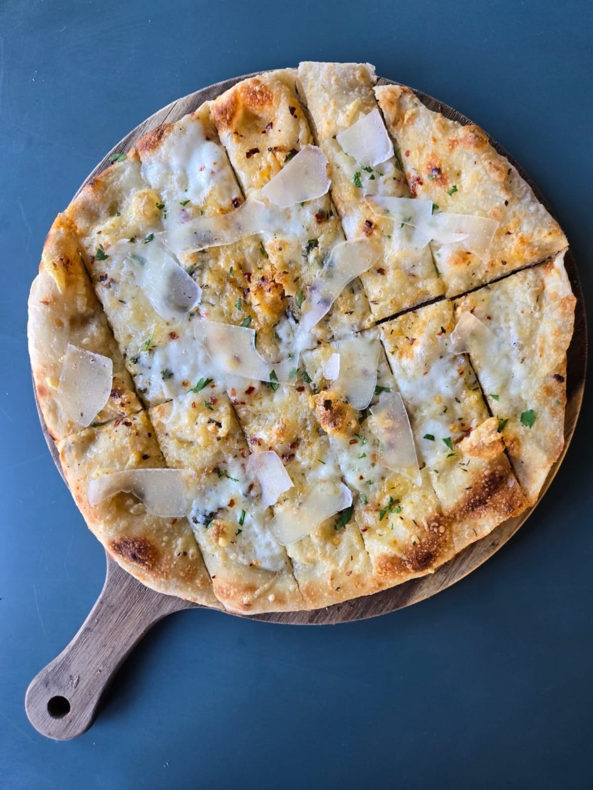 Pink Peppercorn Carbonara wood-fired pizza