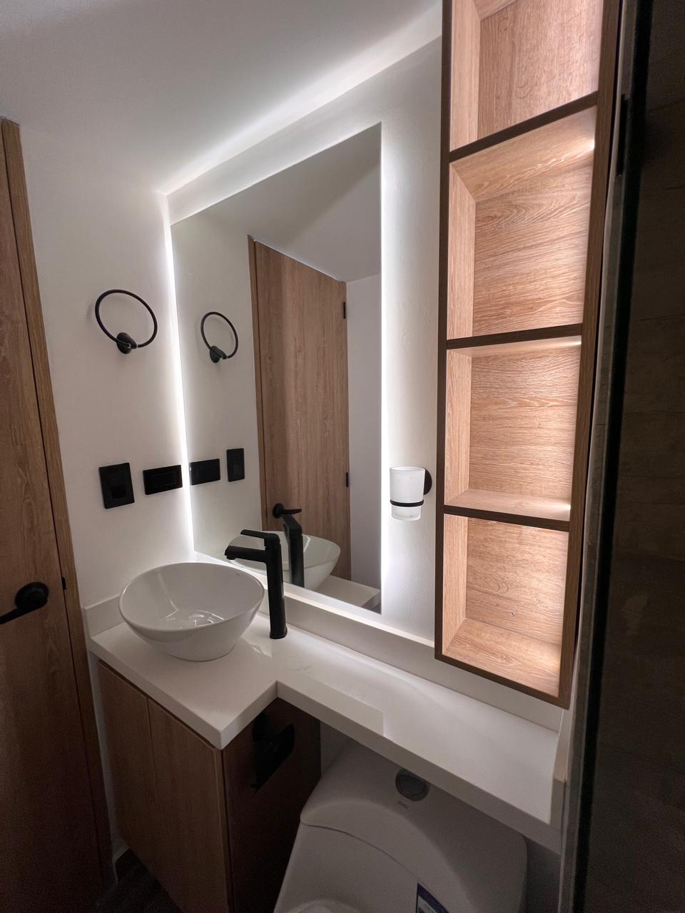 Mueble de Baño con Espejo Circular