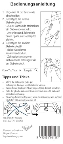 Vue 2 de Portefil Dentaire Flossgrip Bleu