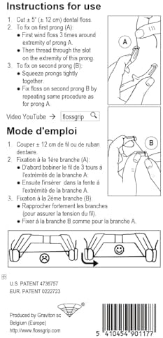 Vue 7 de Portefil Dentaire Flossgrip Bleu