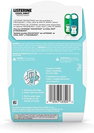 Vue 2 de Listerine Pocketpaks Cool Mint