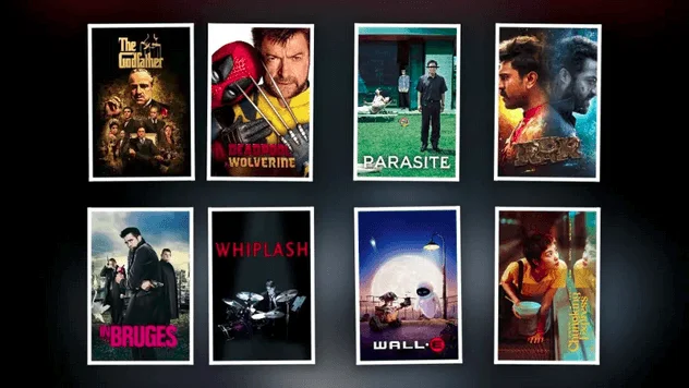 Movies section showing popular movie listings