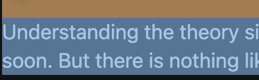 Developer tools text highlighting