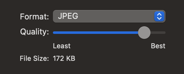 Mac Preview export option