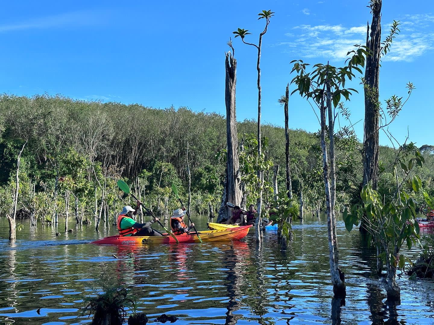 Crystal Lake Kayaking Through Klong Root's Emerald Water 3