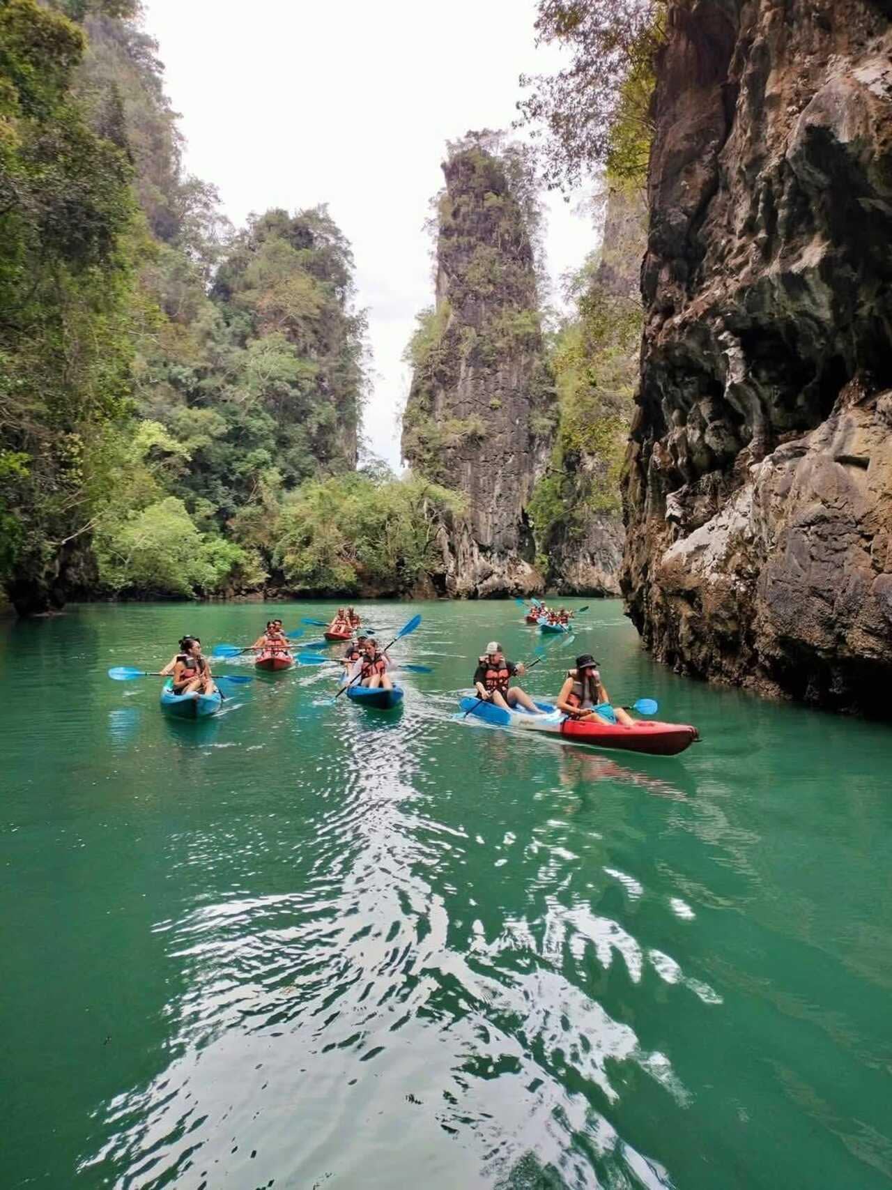 Ao Thalane Kayaking: Limestone Canyons and Monkey Coves — guided tour in Krabi
