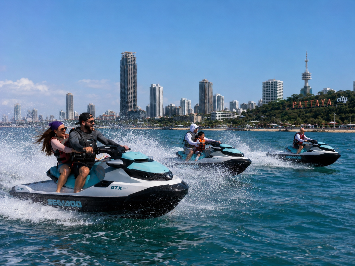 Five-Island Jet Ski Safari from Pattaya: Premium Guided Ride