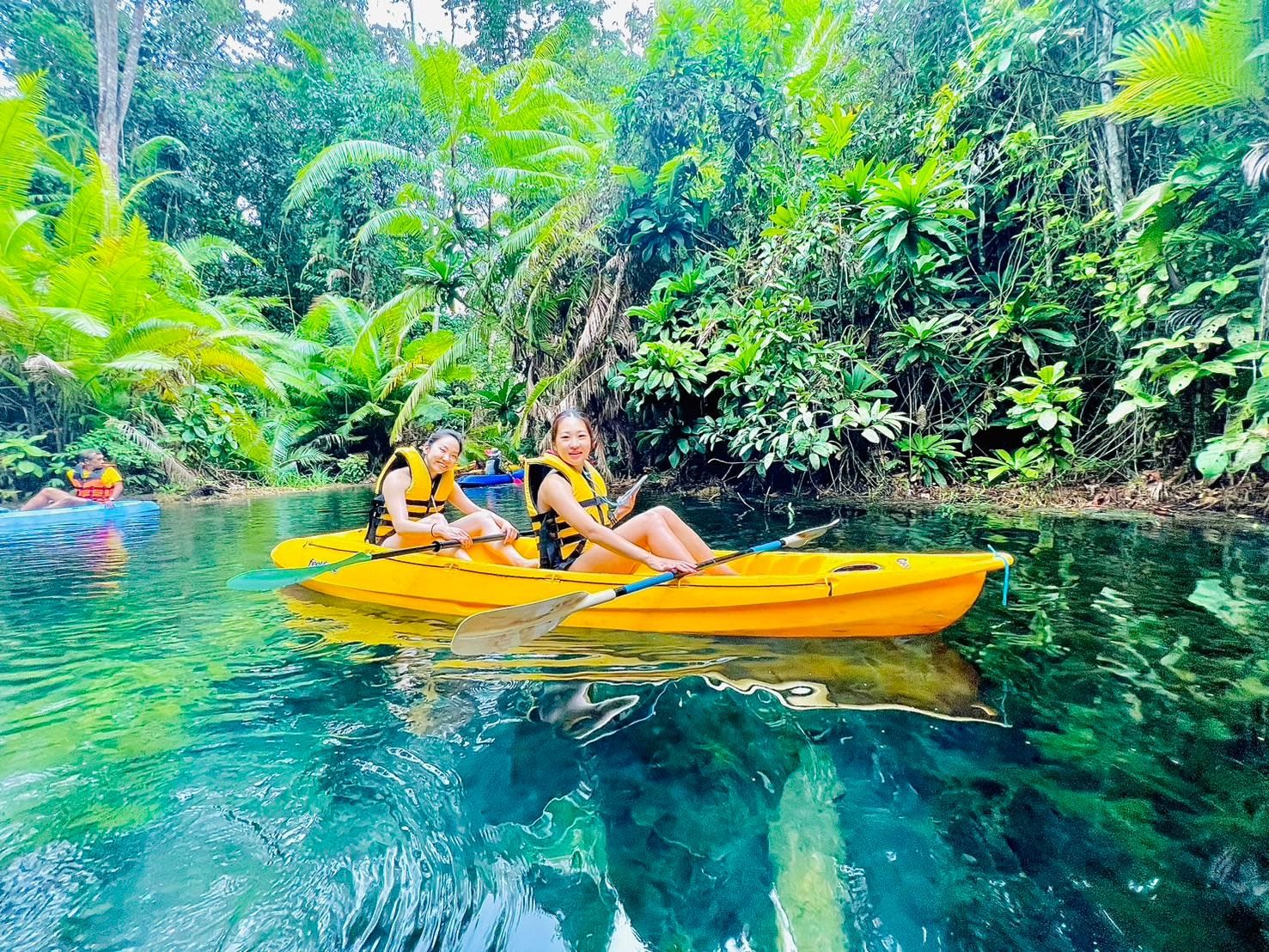 Crystal Lake Kayaking Through Klong Root's Emerald Water