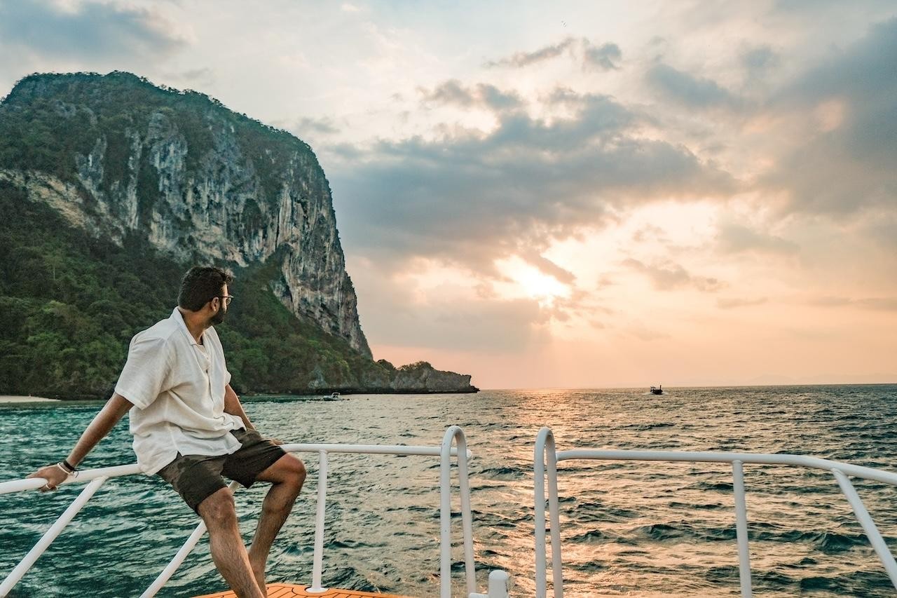 Phi Phi and Four Islands Sunset Catamaran Experience