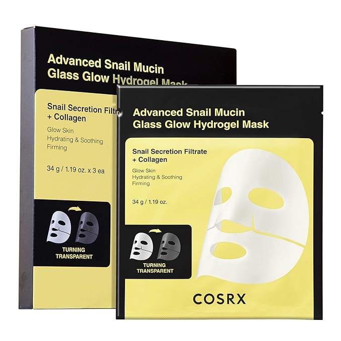 Advanced Snail Mucin Glass Glow Hydrogel Face Masks