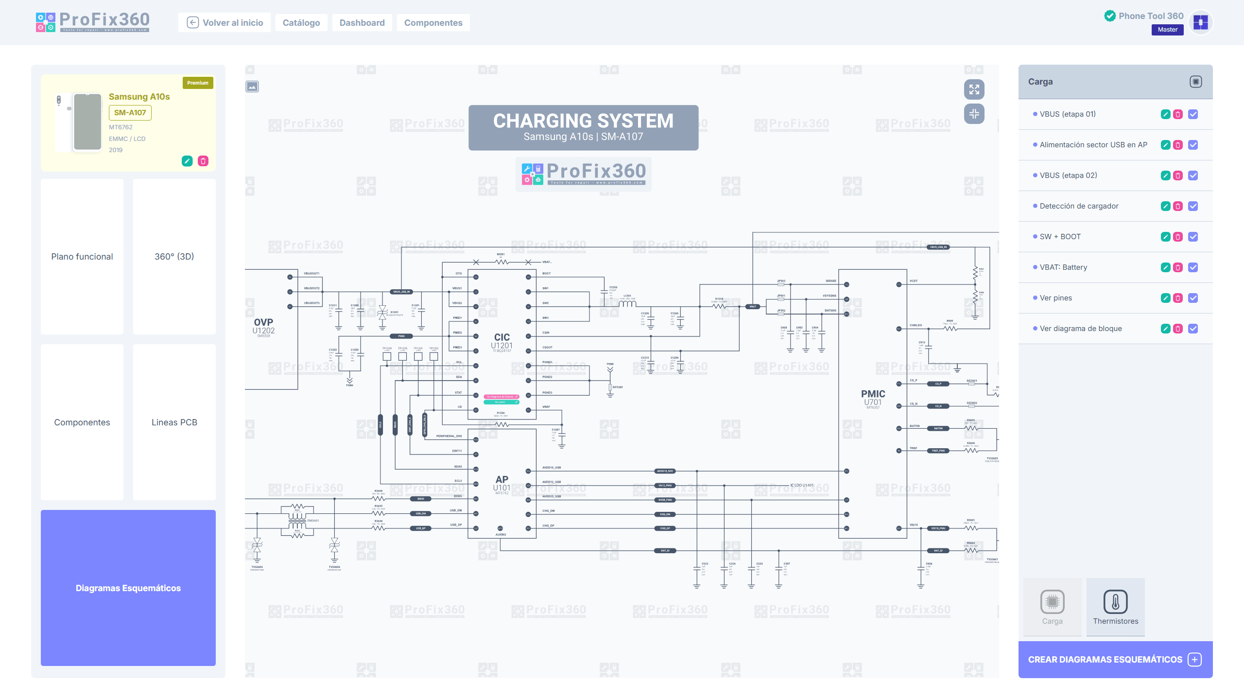 Schematic diagrams, possibility of uploading and sorting multiple images