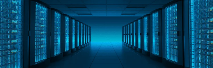 On-premise servers in a dark room