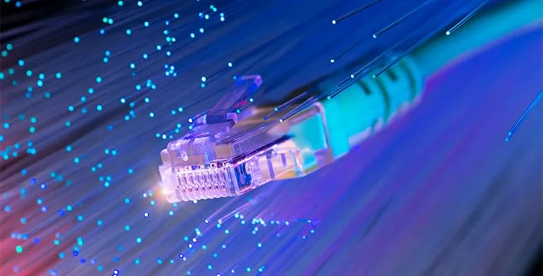 network cable with high tech technology color background