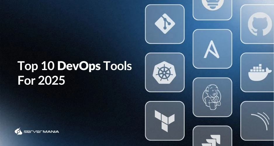A featured image showing the 10 best DevOps tools in 2025