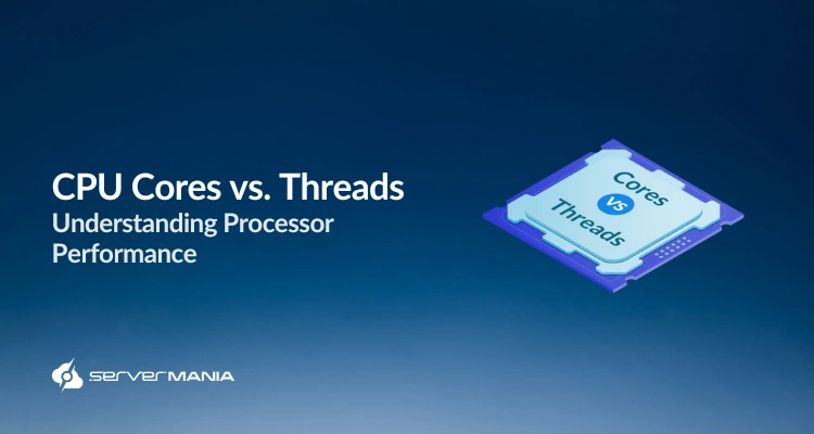 A featured image reading "CPU cores Vs Threads - Comparison Guide"