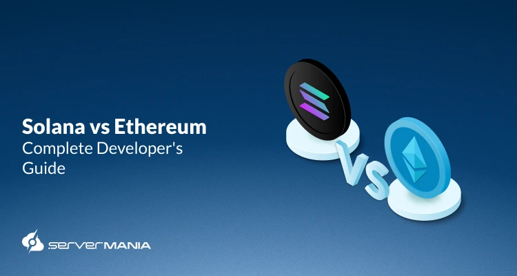 A featured image showing Solana Vs Ethereum and reading "Complete Developer's Guide".