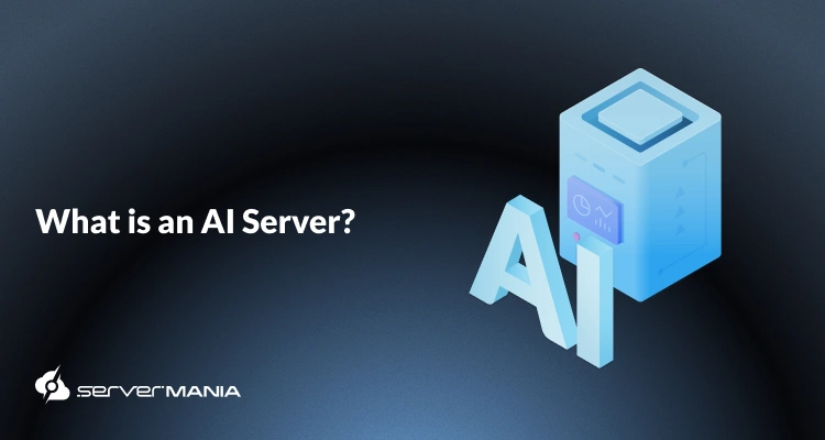 A featured image showing a distorted version of a CPU chip, reading "What is an AI server?"