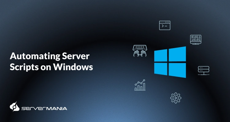A featured image showing the basics of Windows script automation.