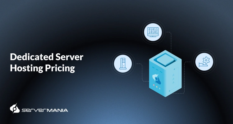 A featured image showing all aspects that form the total dedicated server hosting pricing.