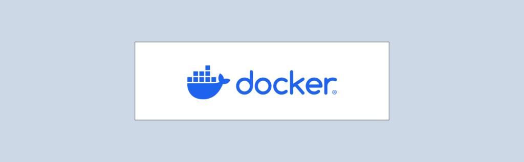 A decorative image showing the Docker logo.