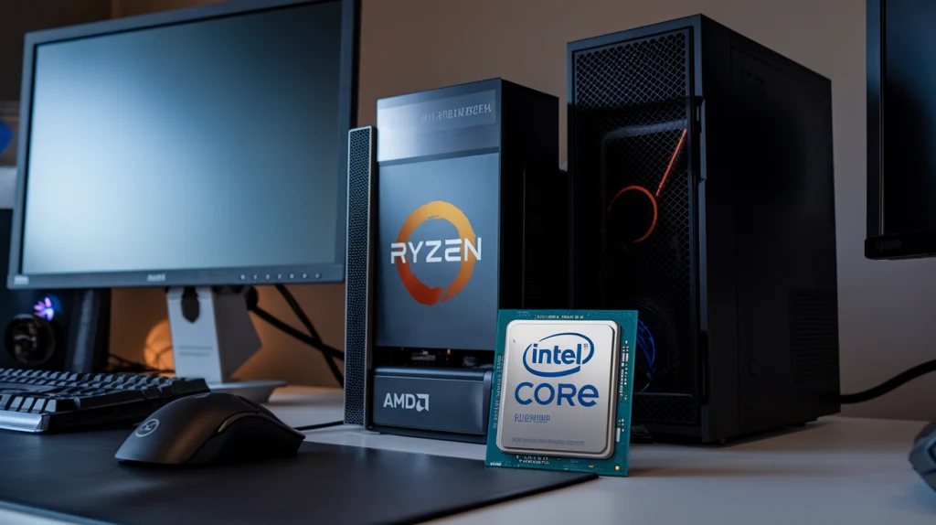 An image showing both AMD and Intel CPUs. prompting the user to read further and make right purchase.
