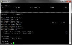 MTR installed on your CentOS server