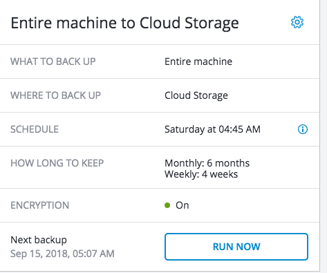 Run the First Backup