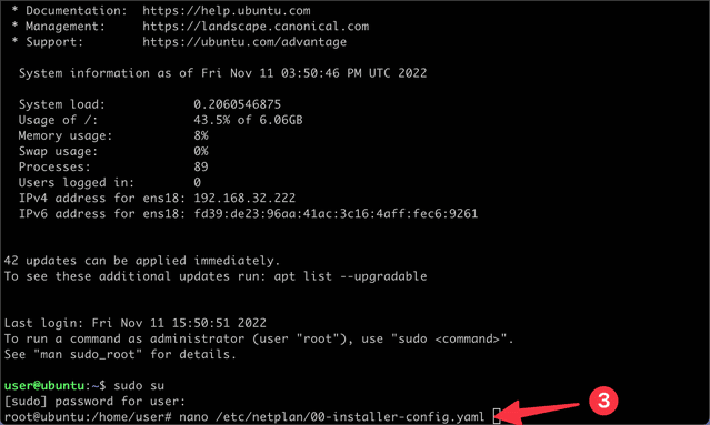 configuration of Netplan