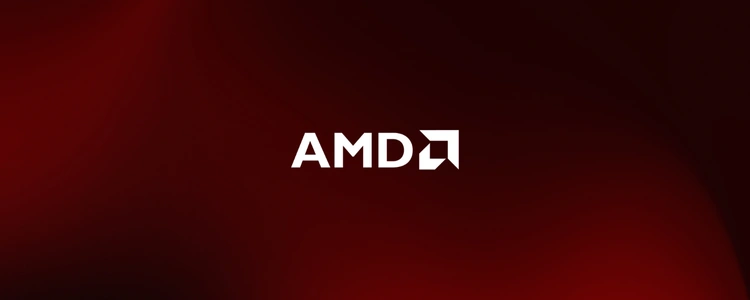 AMD logo on red background