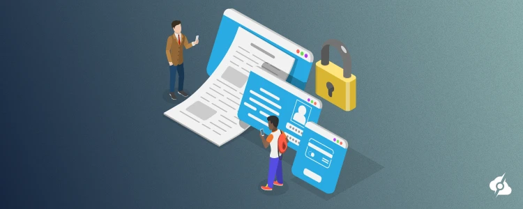 A decorative image showing how data privacy is spread across various devices.