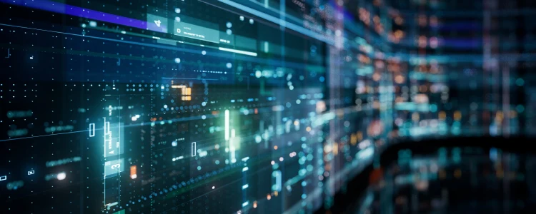 A decorative image showing a data center colocation being protected by compliance standards.