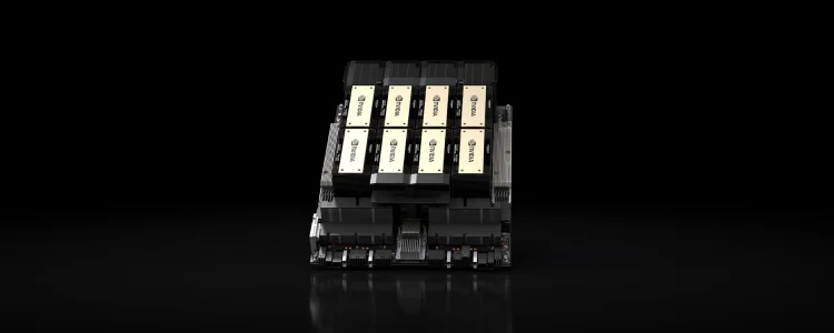 A decorative image showing the NVIDIA H200 GPU.