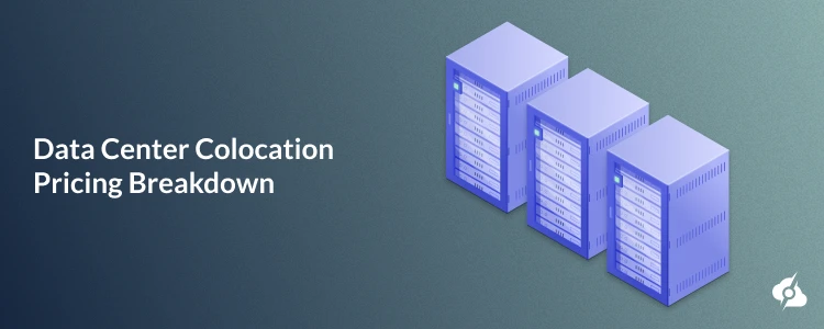 A decorative image illustrating data center rack space for colocation.