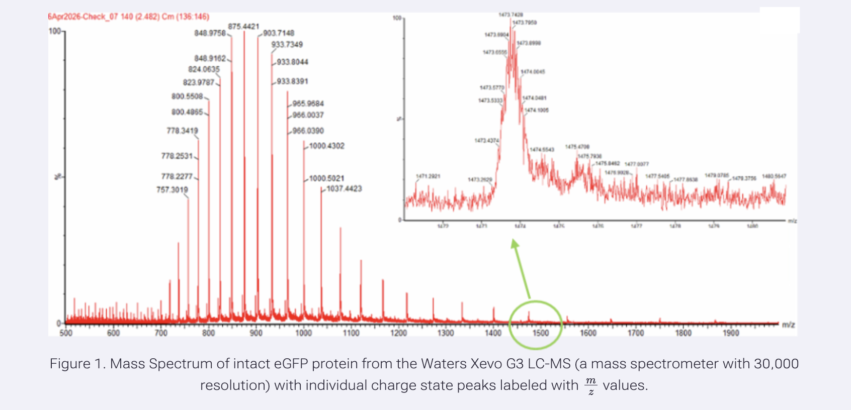 Mass spectrometry charge state analysis