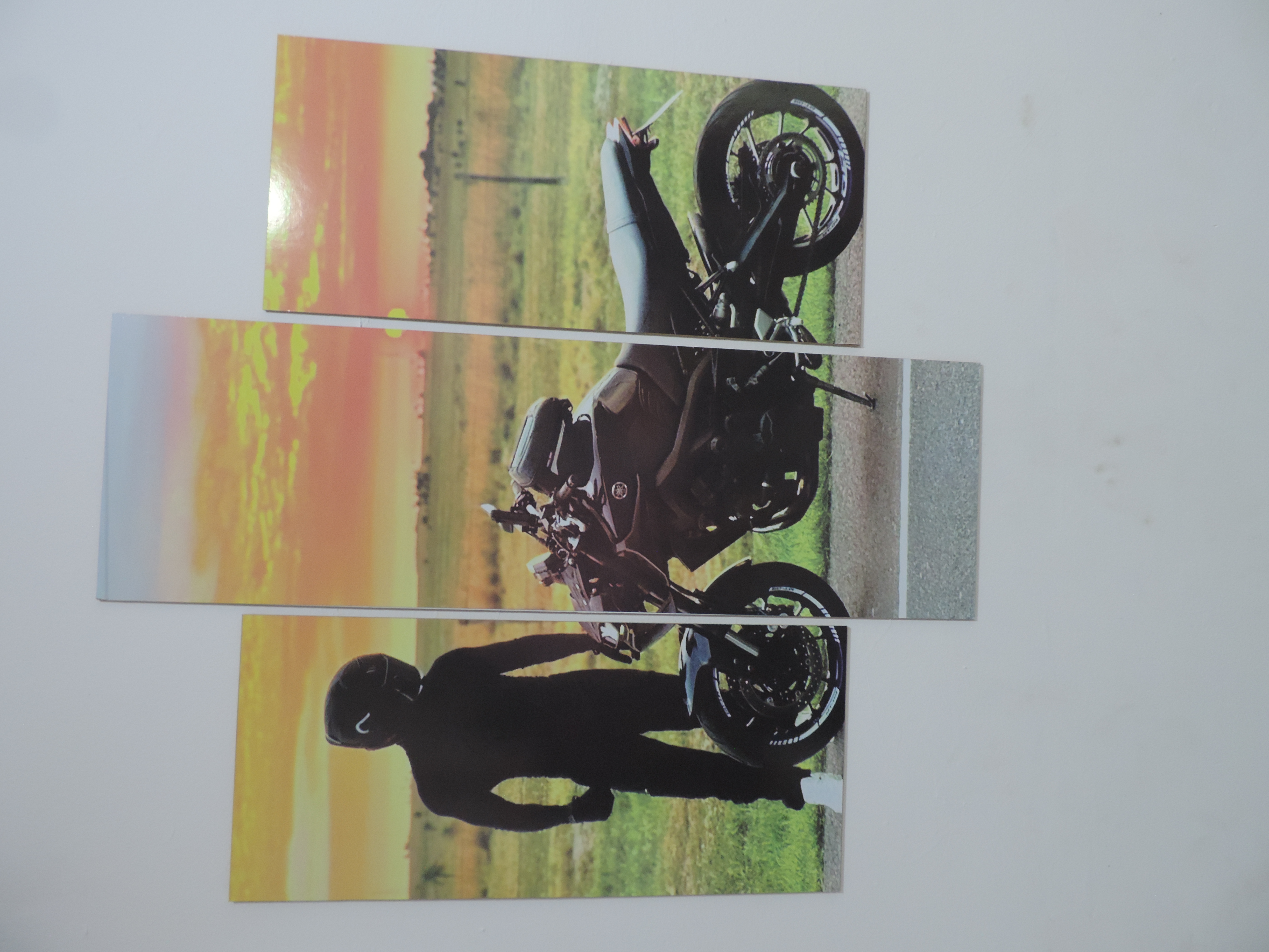 Cuadro Políptico Moto Sunset (3 piezas)