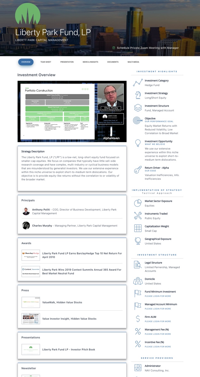 AlphaMaven Hedge Fund Investment Profile