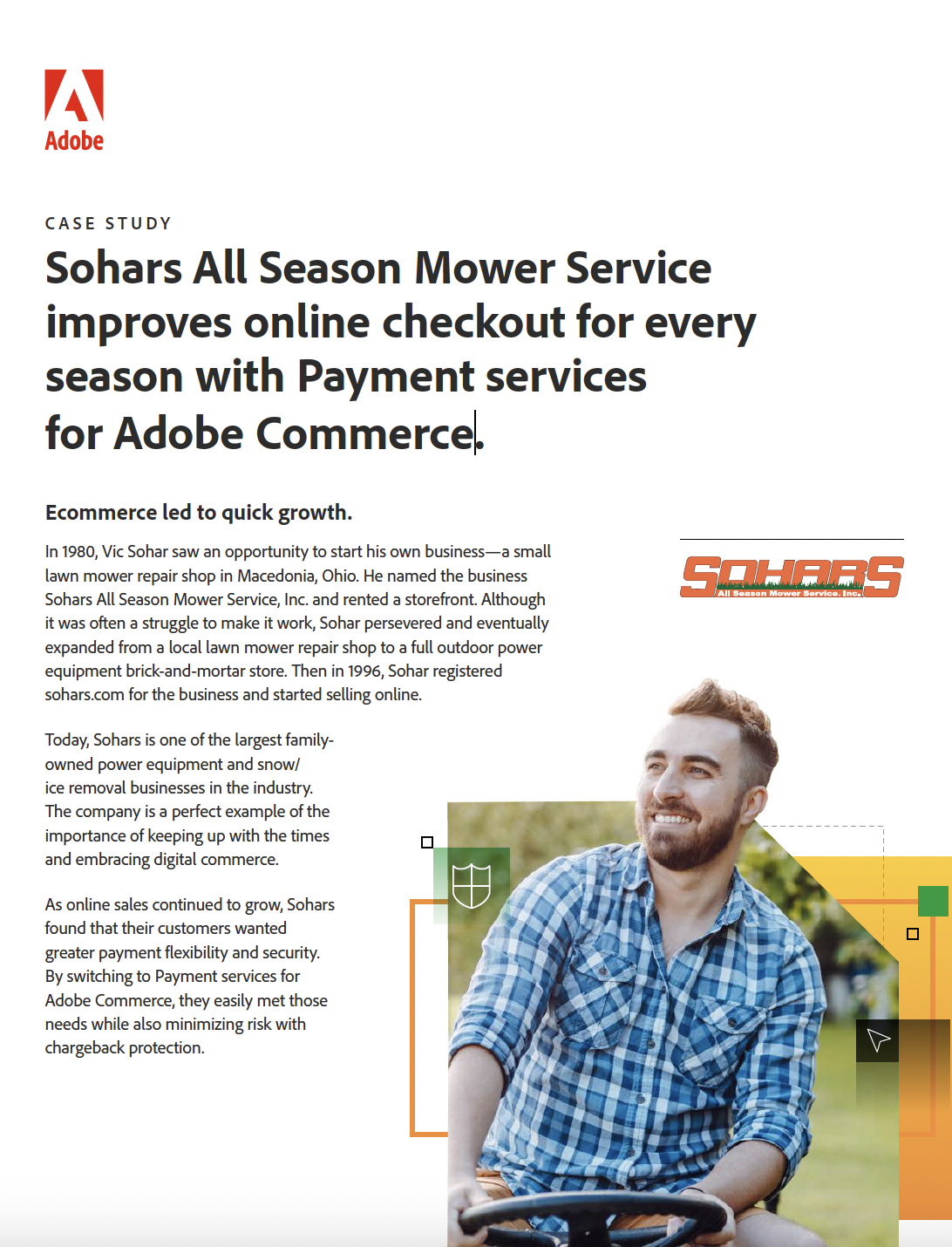 Sohars All Season Mower Service Improves Online Checkout in Every Season