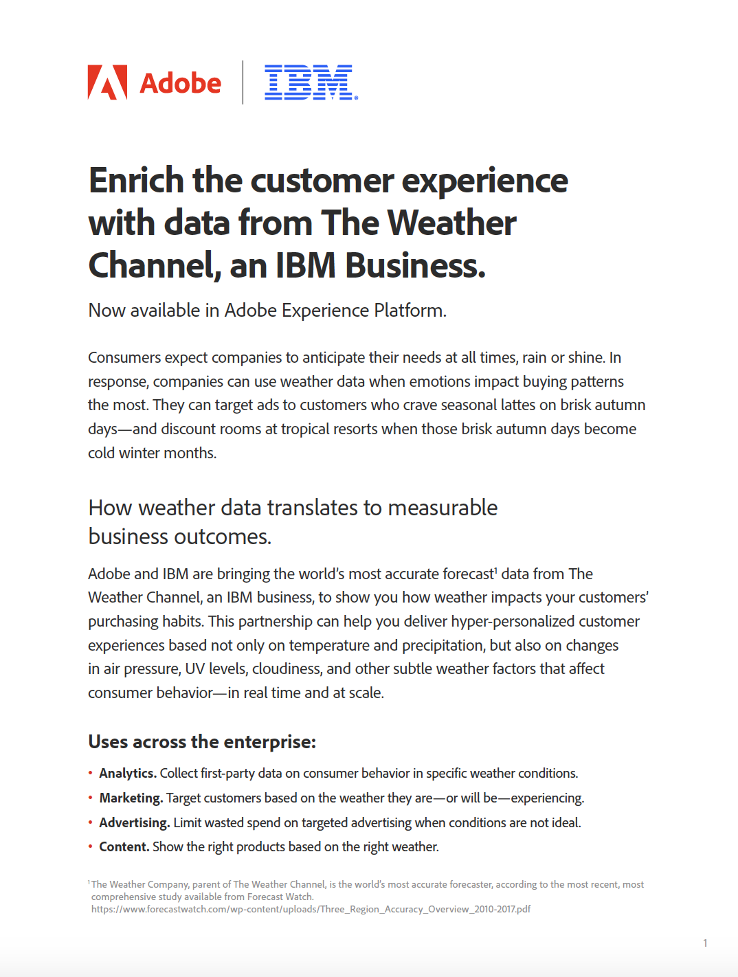 Enrich the Customer Experience with Data from the Weather Channel